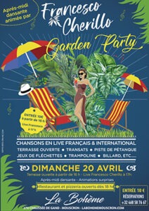 restaurant pizzeria la bohème mouscron garden party Francesco Cherillo