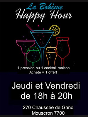 happy hour la bohème mouscron belgique